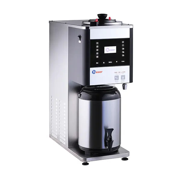 10L Intelligent Tea Brewer with an advanced touchscreen control panel, precision temperature adjustment, and a detachable thermal dispenser for efficient and automated tea brewing.