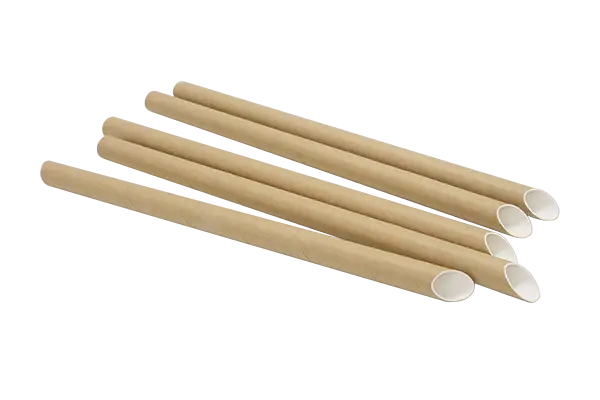 Set of biodegradable kraft paper straws, sturdy and eco-conscious, designed for sustainable and waste-free drinking experiences.