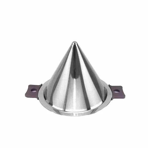 304 stainless steel tea filter with fine mesh and double-wall design, ideal for commercial and home tea brewing, ensuring smooth and residue-free tea.