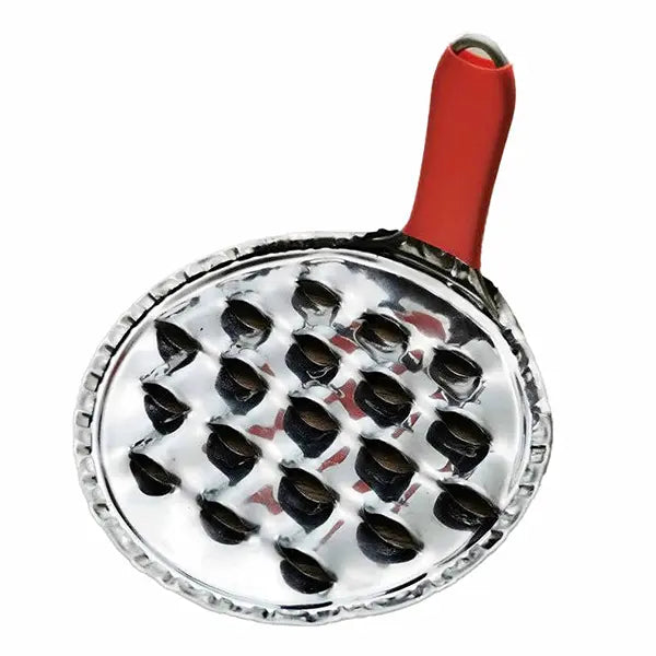 Jelly Noodle Grater with stainless steel blade and ergonomic handle, designed for effortlessly grating agar jelly, pudding, and dessert toppings into fine strips for drinks and sweets.
