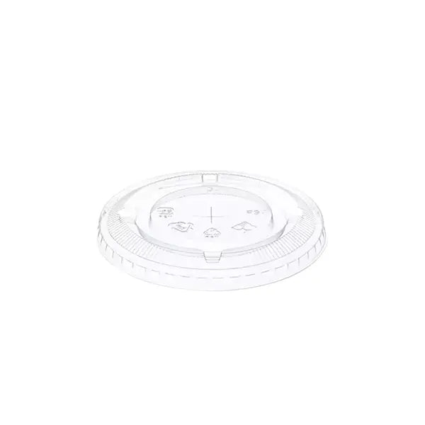 95mm PET flat lid, secure and spill-proof, designed for takeout cold beverages like juice, soda, and specialty drinks.