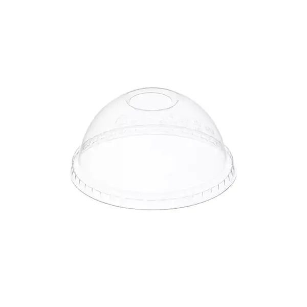 95mm PET dome lid, crystal-clear and designed for topping-filled drinks, perfect for smoothies, specialty beverages, and dessert cups.