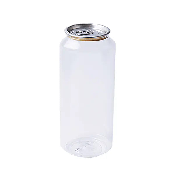 22oz PET Pop Can Bottle, a large-capacity transparent container, ideal for cocktails, smoothies, and premium beverages, requires sealing.