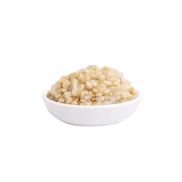 Canned sweet oats in rock sugar syrup, soft and chewy texture, ready to use in drinks and healthy dessert toppings.