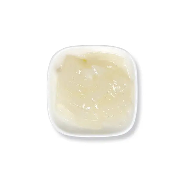 A bowl of chewy lychee coconut jelly cubes, perfect for bubble tea, fruit tea, and desserts, offering a refreshing fruity taste.