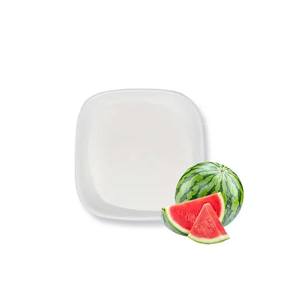 Watermelon powder with fresh fruit visual, showcasing its summery flavor and juicy beverage appeal.