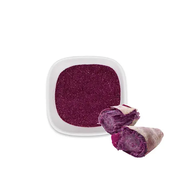 Premium ube powder with vivid color and sweet aroma, ideal for drinks and purple yam desserts.